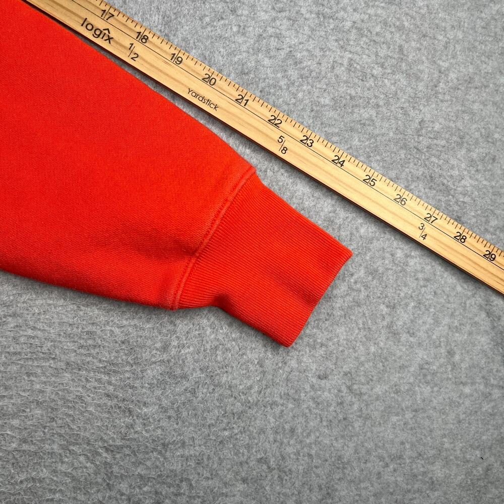 Champion Reverse Weave Sweatshirt Small Bright Orange Casual Logo Mens - Picture 10 of 10